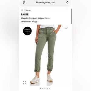 PAIGE Mayslie Cropped Jogger Pants